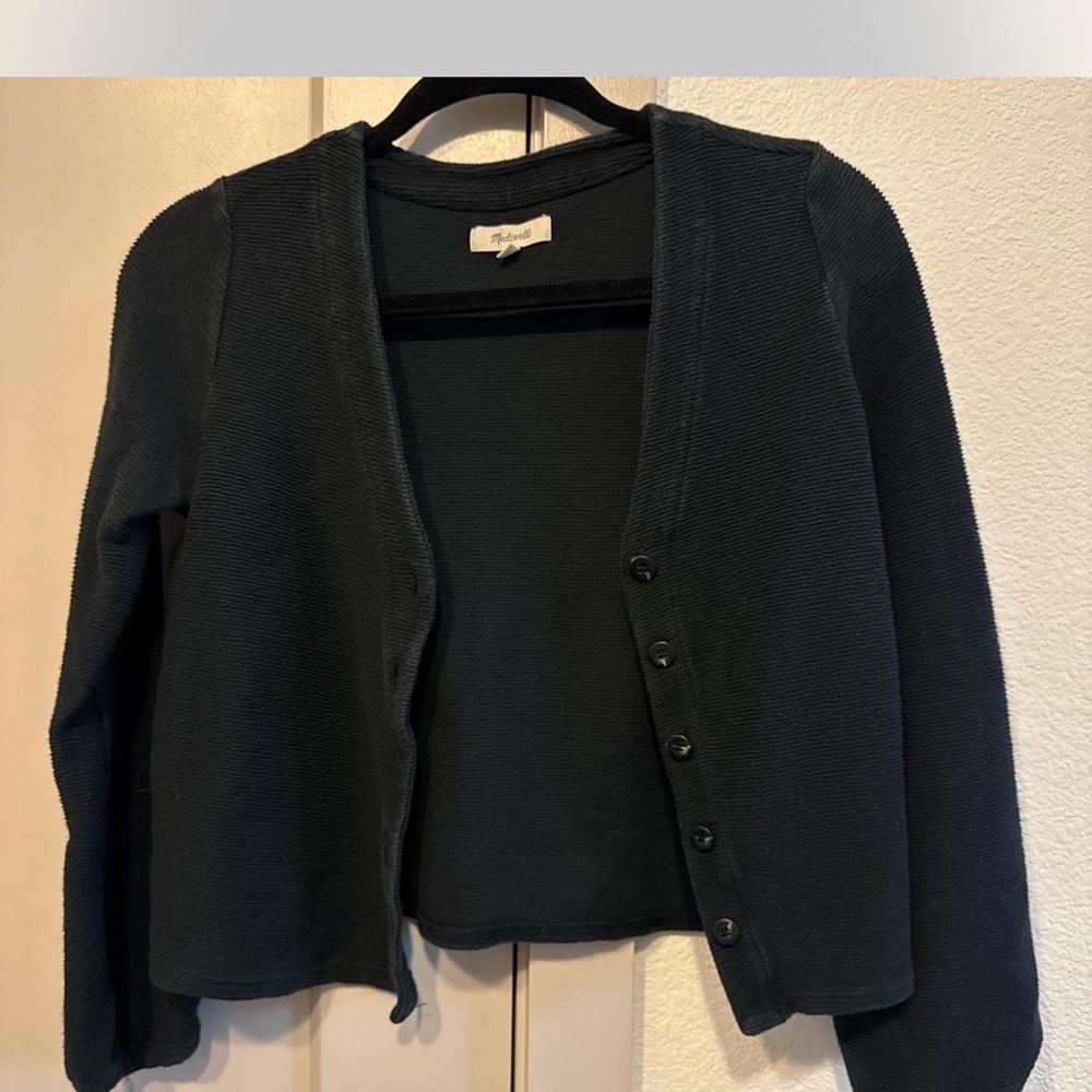 Madewell Black Knit Cardigan Sweater